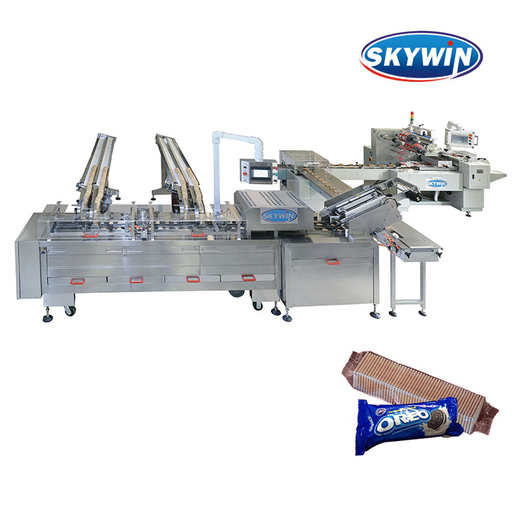 High-Speed Automatic Biscuit Sandwiching Machine with Packing Machine