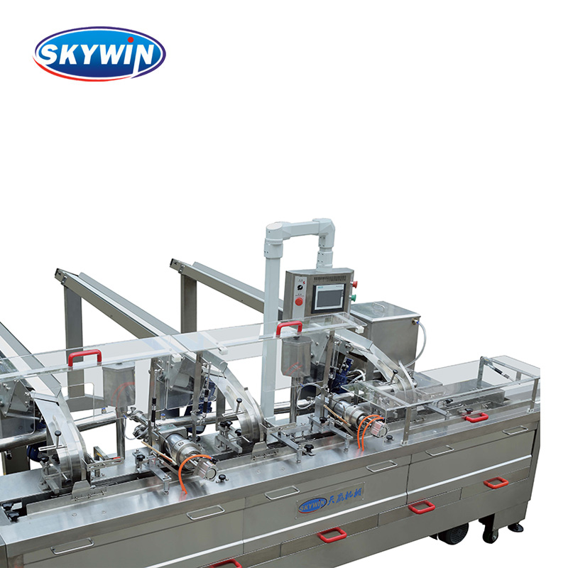 Skywin 3+2 One Lane Biscuit Sandwiching Machine with Flow Packing Machine