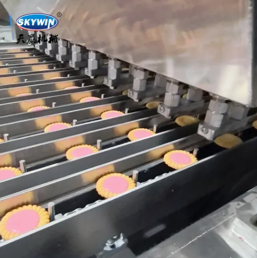 Skywin Chocolate Filling Tart Biscuit Making Sandwich Cookies Machine