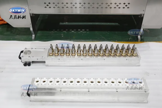 Skywin Two Colors Cream Cookie Making Machine Date Bar Biscuit Forming Line