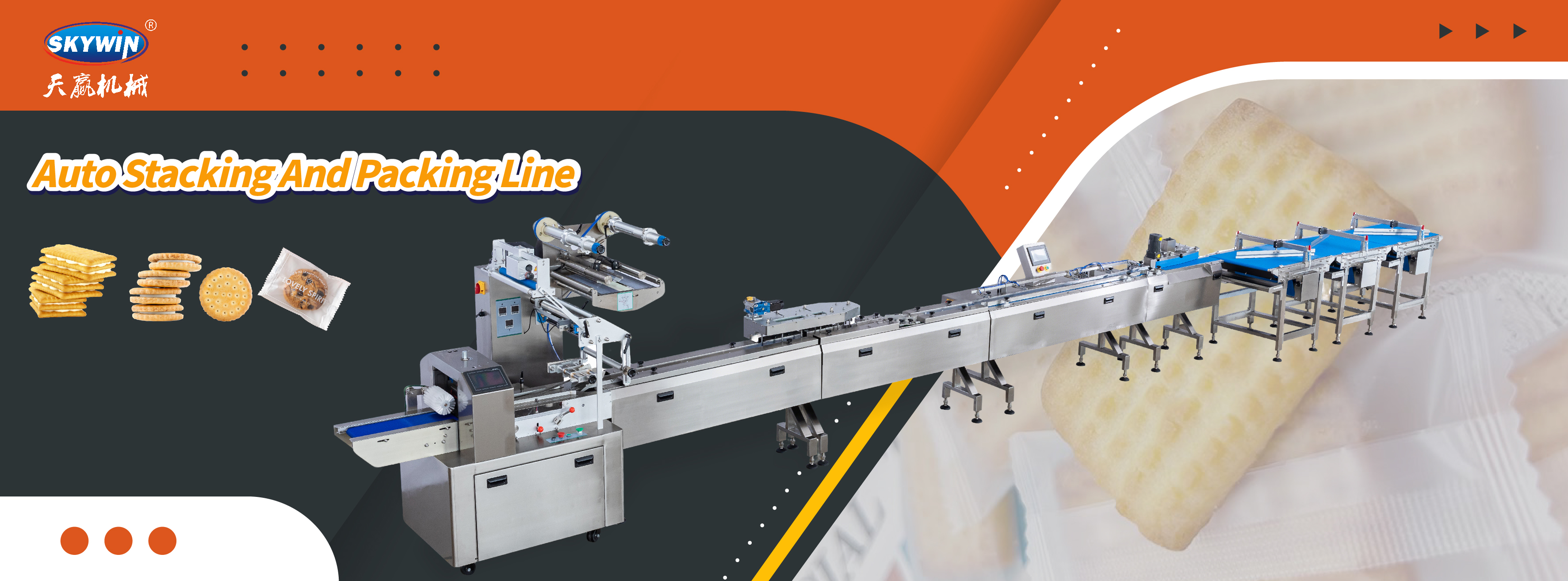 Skywin Automatic Stacking & Feeding Line Connected Packing Machine System Solution