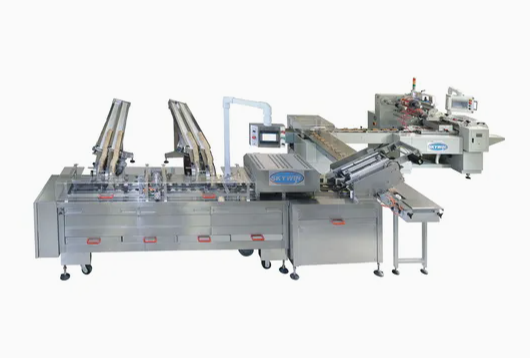 Skywin Two Lanes Sandwich Biscuit Machine with on-Edge Packing Machine