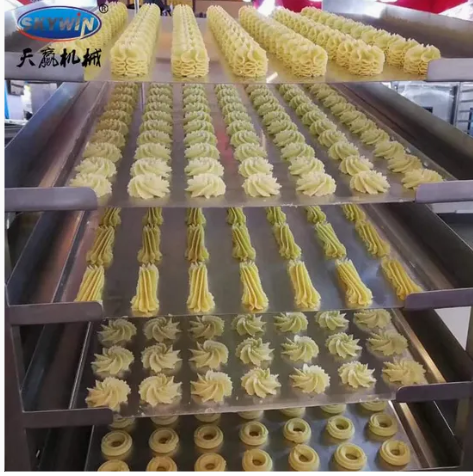 Skywin Cookies Machine Depositing Cutting Good Quality PLC Control