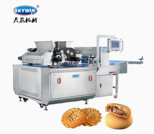 Skywin Two Colors Cream Cookie Making Machine Date Bar Biscuit Forming Line