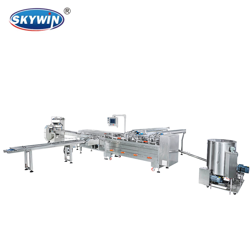 Two Lane Biscuit Sandwiching And Packing And Stacking Machine