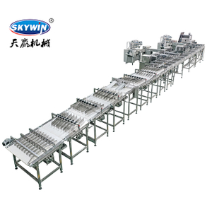 Fully Automatic Stacking & Feeding Line with Biscuit Sandwiching Machine Connect Trayless On Edge Packing System