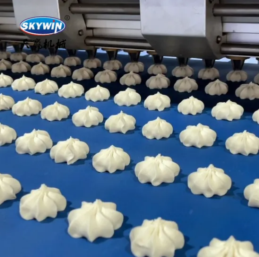 Skywin Three Colors Chocolate Cream Filled Stuffed Soft Cookies Making Machine