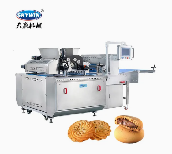 Skywin Automtic Two Colors Wire Cut and Deposit Cookie Making Machine