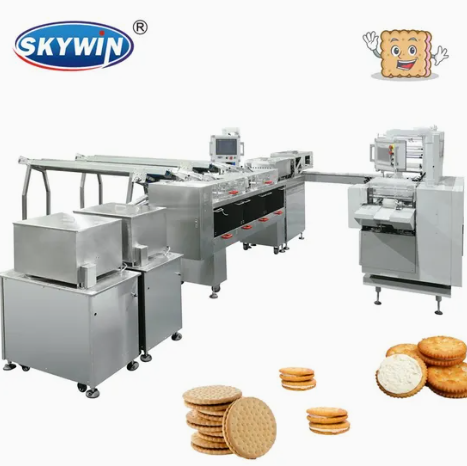 Skywin Automatic Flow Packing Machine for Sandwich Biscuit Making