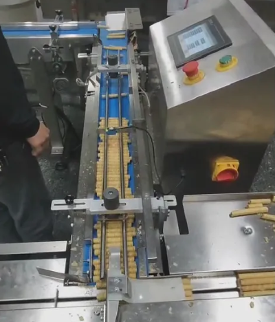 Fully Automatic Sorting System with Packing Machine for Biscuit Chocolate Bar Wafer