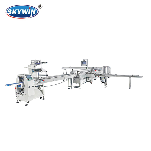 Two Lane Biscuit Sandwiching And Packing And Stacking Machine