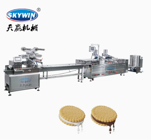 Automatic Customized Skywin China Production Line Sandwich Biscuit Making Machine with High Quality