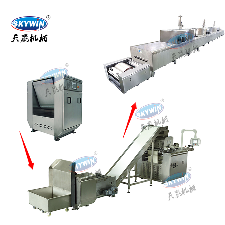 Skywin Automatic Two Colour Cookie Making Machine Production Line 