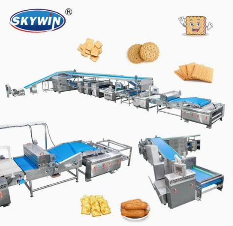Skywin Automatic Soft and Hard Biscuit Production Machine with Baking Oven