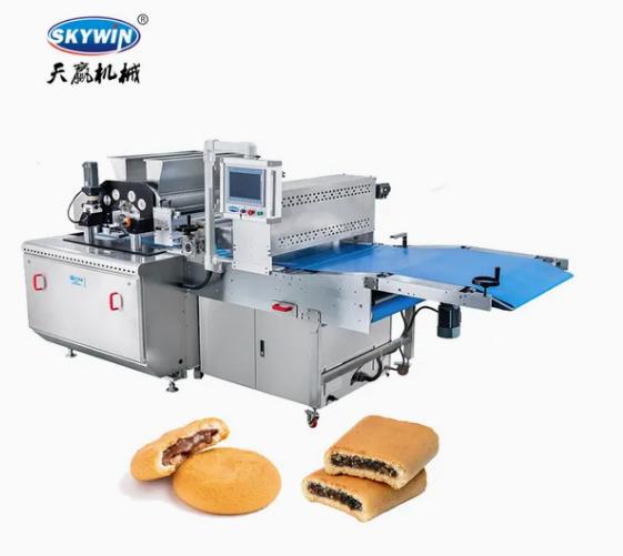 Skywin Two Colors Chocolate Filling Date Bar Cookies Making Machine