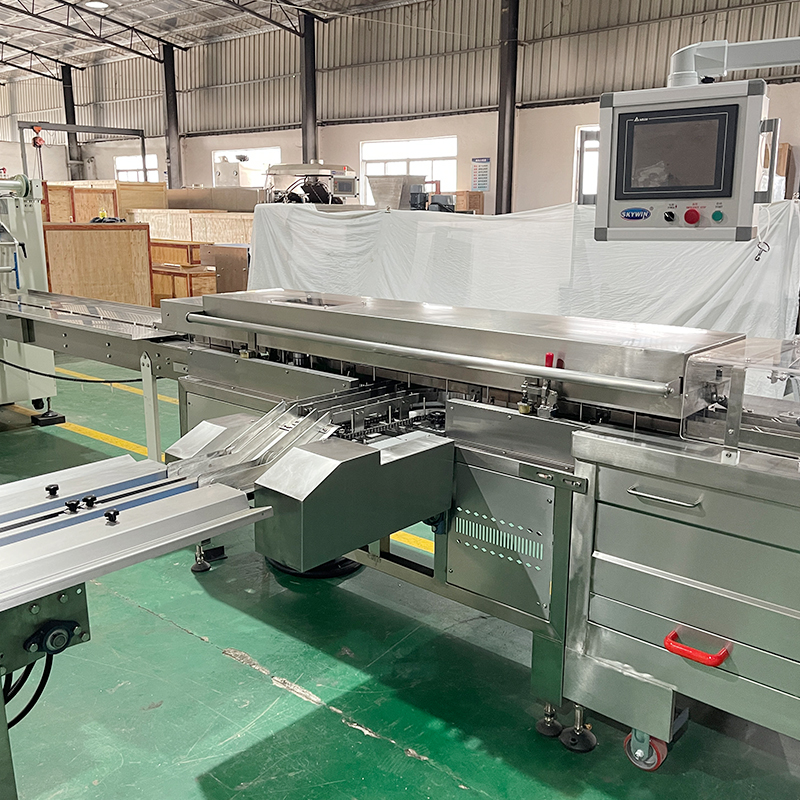 Two Lane Biscuit Sandwiching And Packing And Stacking Machine