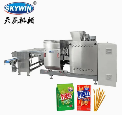 Skywin High Speed Pretzel Biscuit Making Machine Snack Production Line Bakery Equipment
