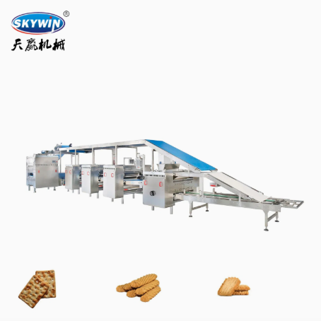 Skywin Full Automatic Hard Soft Biscuit Production Machine with Baking Oven