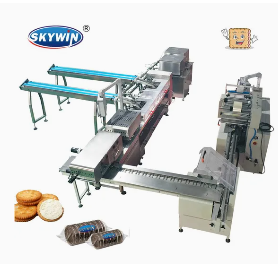 Skywin Cream Biscuit Sandwiching Machine Automatic and on-Edge Packing