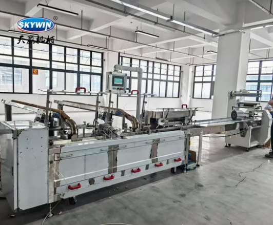 Skywin One Lanes Cream Biscuit Sandwiching Machine with 380s Flow Pack