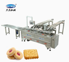 Skywin Two Lanes Jam Chocolate Cream Filling Cookies Sandwich Biscuit Making Machine
