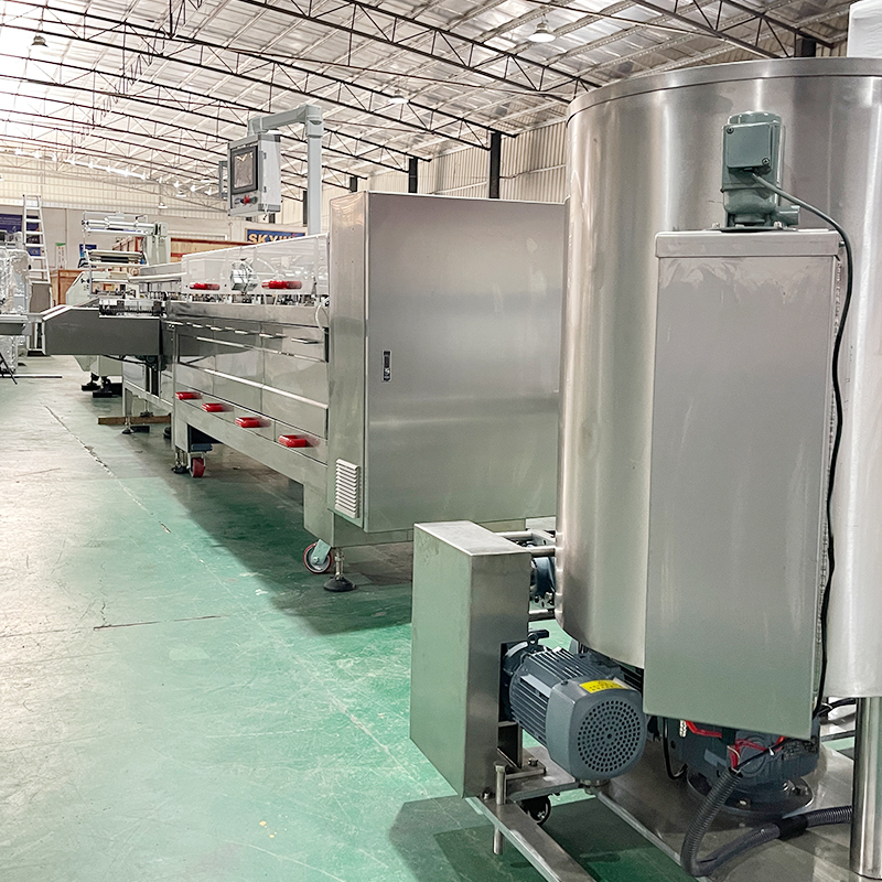 Two Lane Biscuit Sandwiching And Packing And Stacking Machine