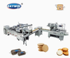 Skywin Two Lanes Sandwich Biscuit Machine with on-Edge Packing Machine