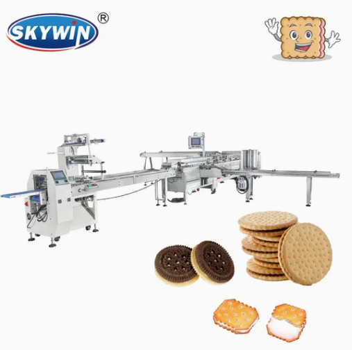 Skywin Cream Biscuit Sandwiching Machine Automatic and on-Edge Packing