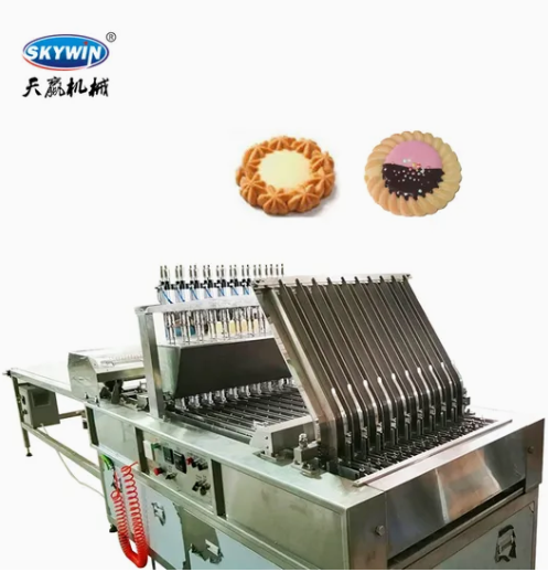 Skywin Automatic Chocolate Depositing Tart Biscuit Making Machine
