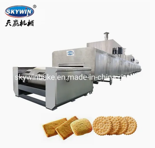 Skywin High Productivity Hybrid Gas Tunnel Oven Diesel Electricity Oven for Biscuits Production Line