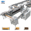 Two Lanes Jam Cookies Biscuit Cream Sandwiching Machine With On Edge Flow Packing | Skywin